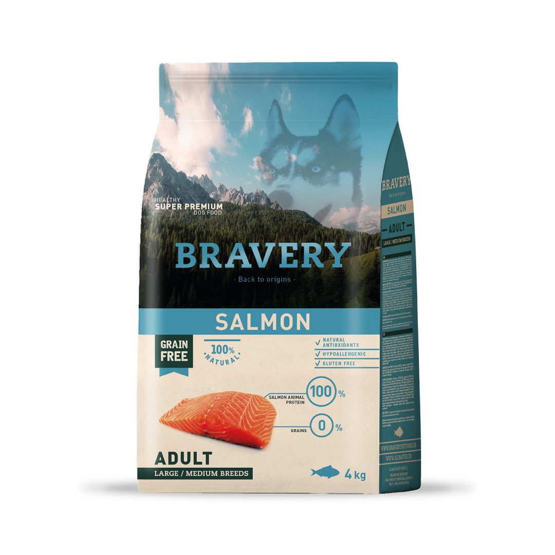 Bravery Salmon Adult Large/Medium Breeds 4KG