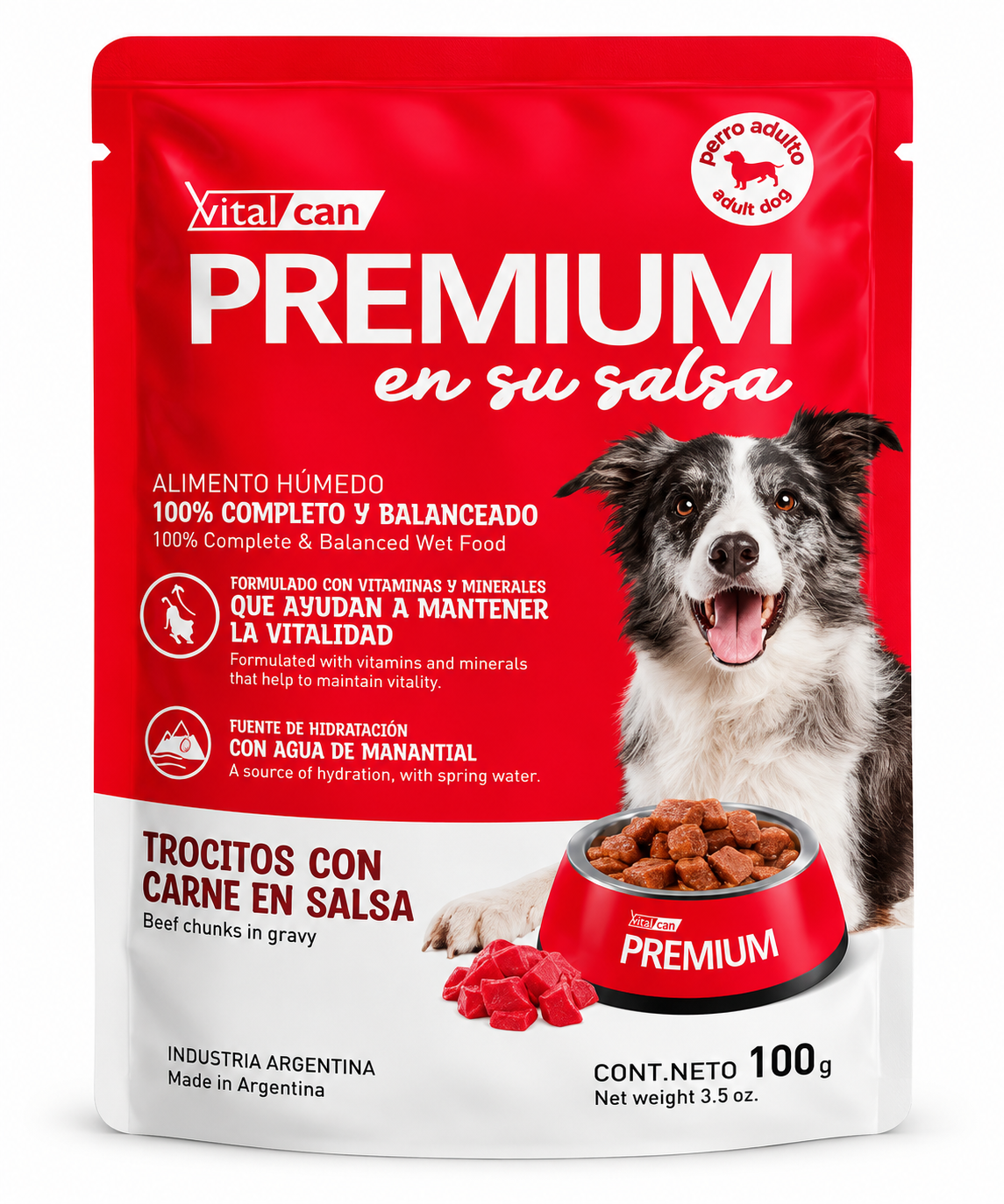 Premium Perro Adulto Carne 100gr