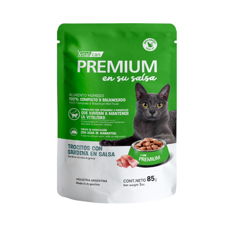 Premium Sardina, Gato adulto Sachet 85g