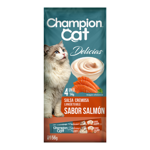 Delicias para Gato Sabor Salmón 56gr - Champion Cat