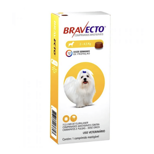 Bravecto 2kg a 4.5kg (1 Comprimido * 12 semanas)
