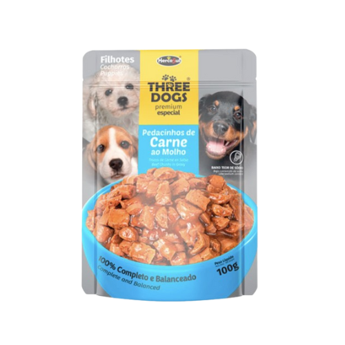 Three Dogs Sachet Perros Cachorros 100g