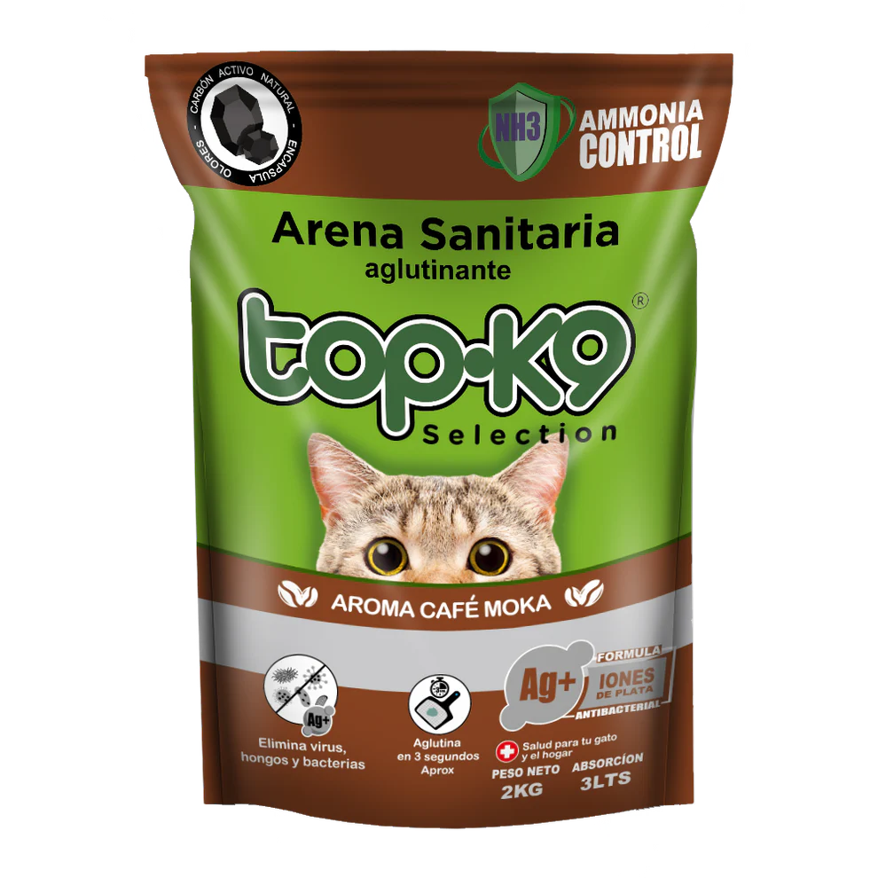 Arena Aglutinante Top K9 aroma Café Moka 20KG PROMOCIÓN