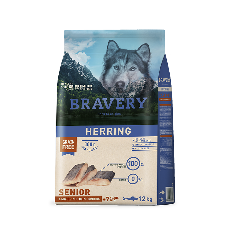 Bravery herring senior Large/Medium breeds 12KG