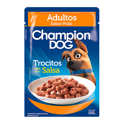Champion dog - Trocitos en salsa Sabor Pollo 100gr