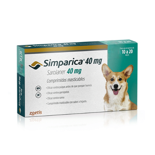 Simparica 40mg x 1 Comprimido Para Perros (10KG a 20KG)