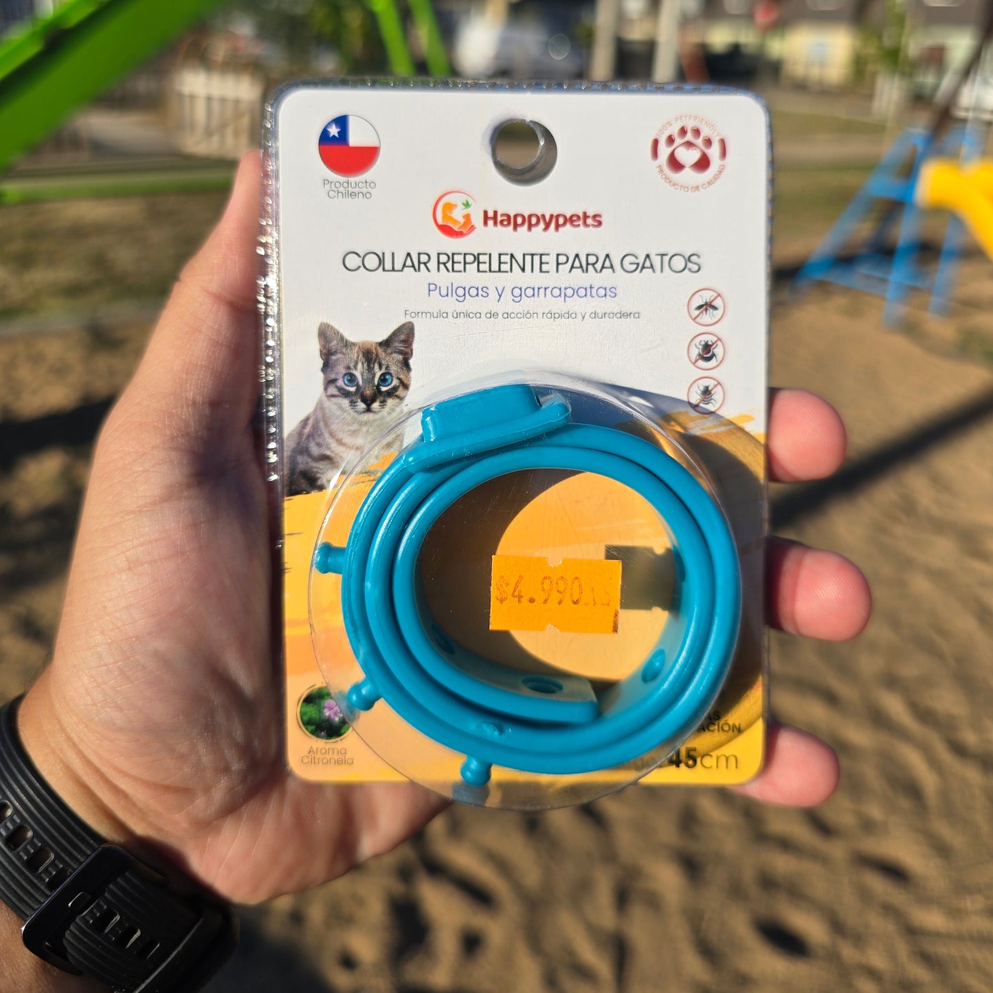 Collar Antipulgas para gatos 45cm 100 Días.- Happypets