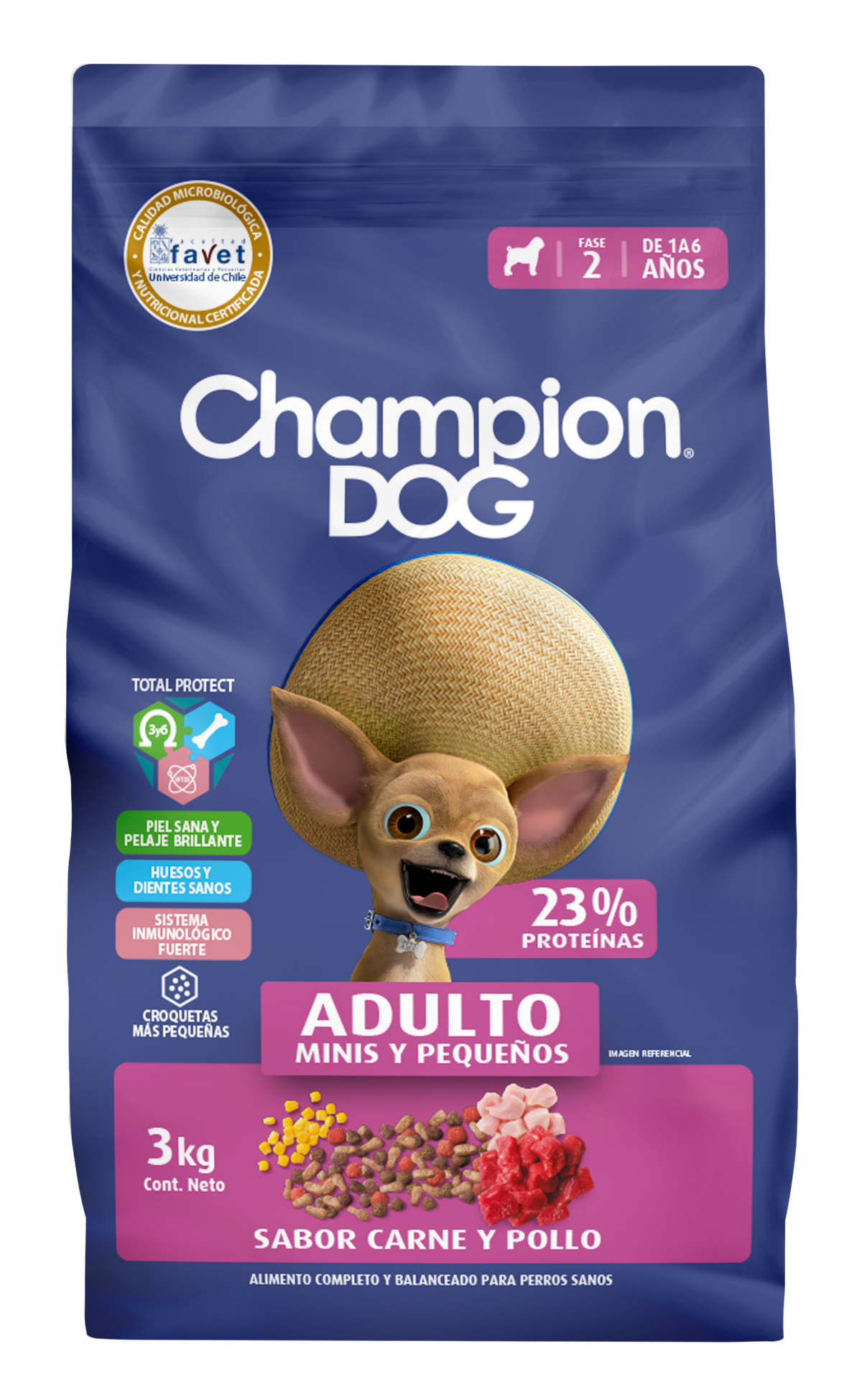 Champion Dog Carne y Pollo 18KG Perro Adulto raza pequeña