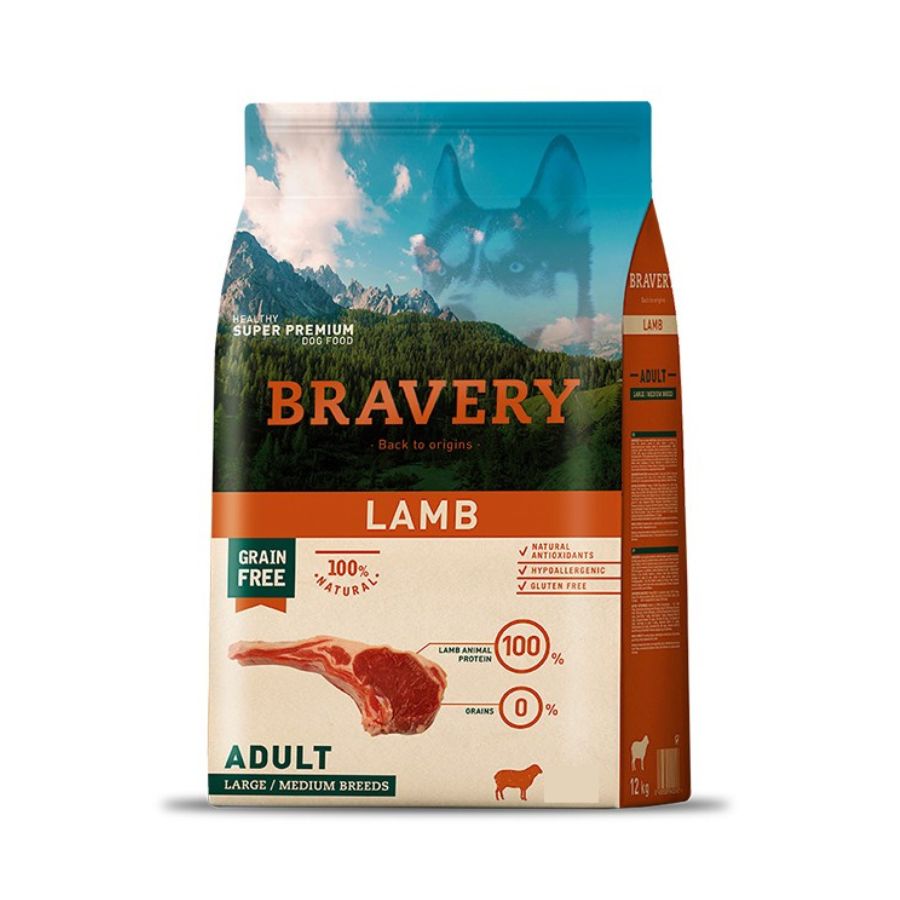 Bravery Lamb Adult Large/Medium Breeds 12KG