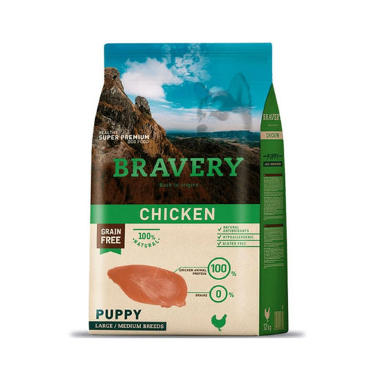 Bravery Chicken Puppy alimento para perro 4KG