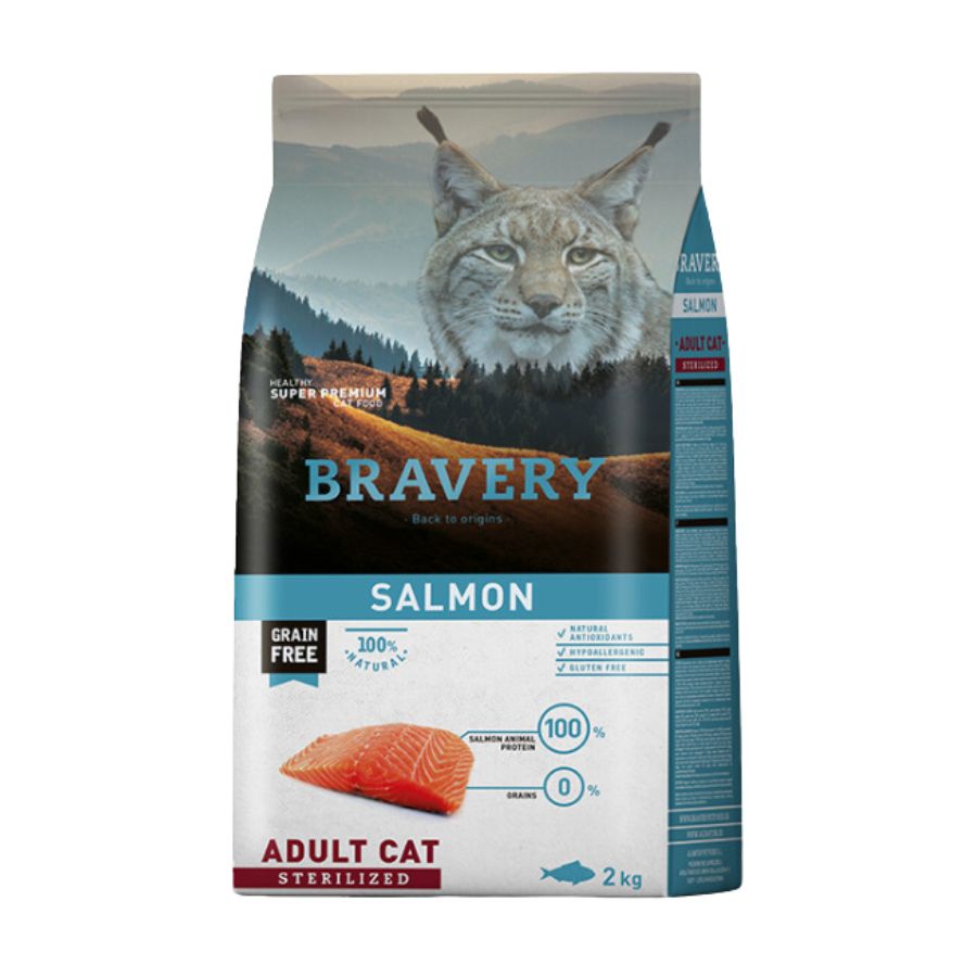 Bravery Salmón Adult Cat Sterilized 2KG