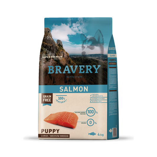 Bravery Dog Salmon Puppy Large/Medium Breeds 4KG