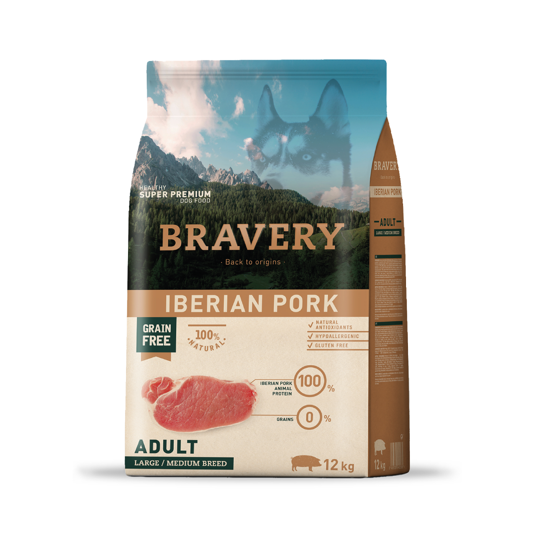 Bravery Iberian Pork Adult Large/Medium Breeds 12KG