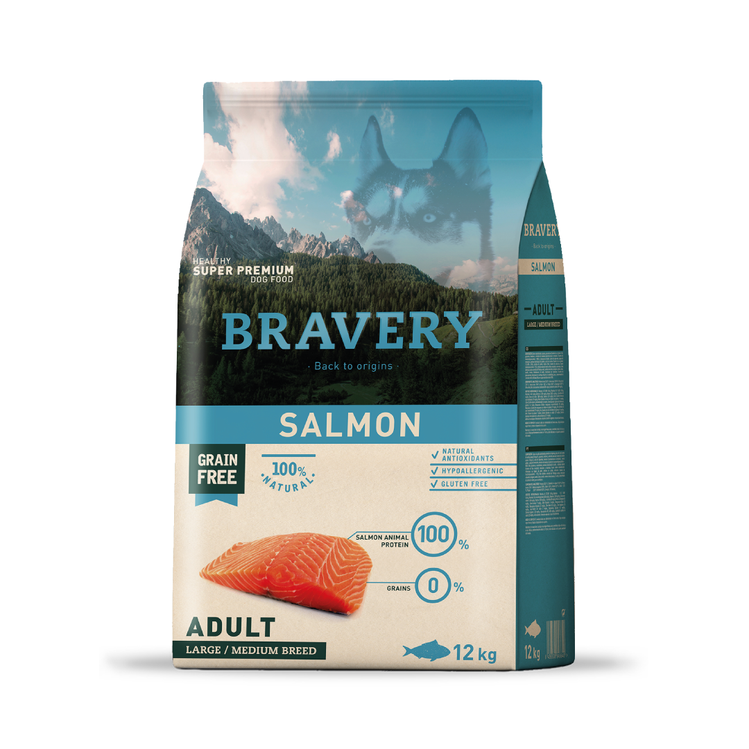 Bravery Salmon Adult Large/Medium Breeds 12KG