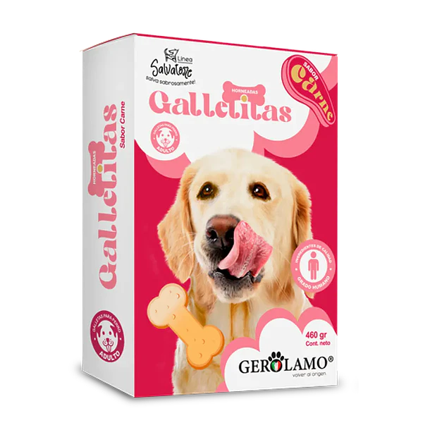 Gerolamo Galleta Hueso para Perro Adulto Clásica Sabor Carne 460g