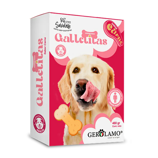 Gerolamo Galleta Hueso para Perro Adulto Clásica Sabor Carne 460g