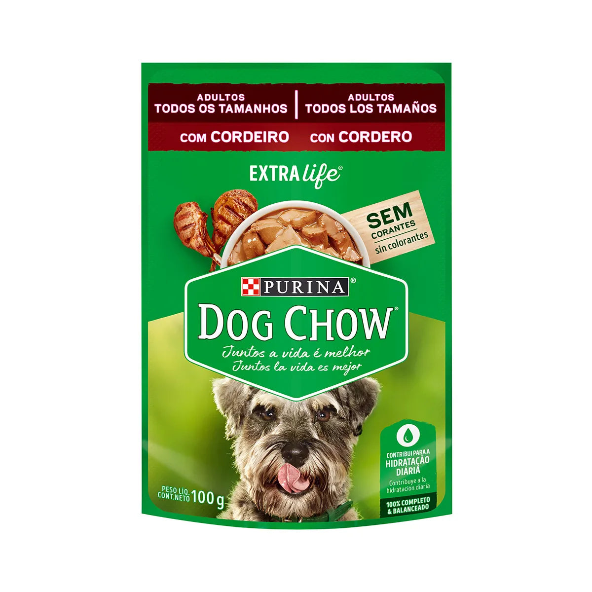Dog Chow Pouch cordero perros adultos todos los tamaños 100g
