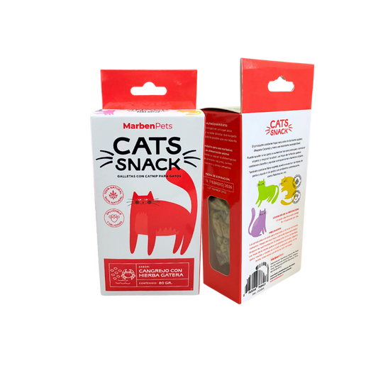 Cats snack galletas con hierba gatera sabor cangrejo con Hierba Gatera 80 GR