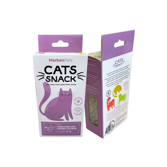 Cats snack galletas con hierba gatera sabor Camarón con Hierba Gatera 80 GR