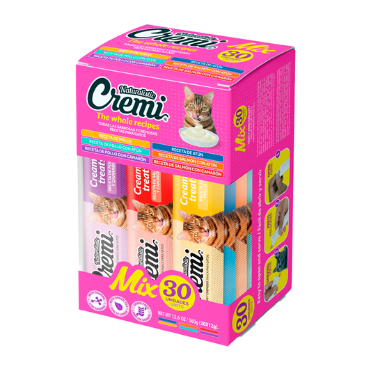 Cremi Box Mix Sabores Marinos y Pollo - 30 tubitos