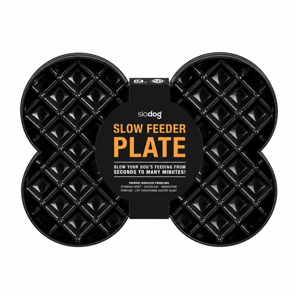 Plato Slodog Negro (Comedero lento)