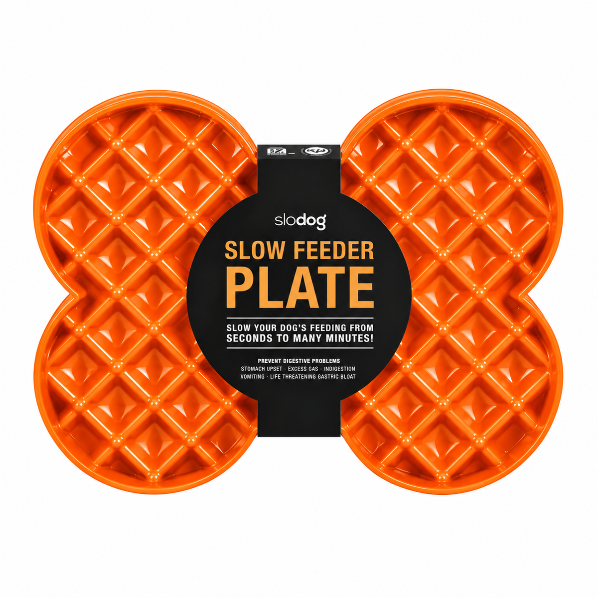 Plato Slodog Naranja (Comedero lento)