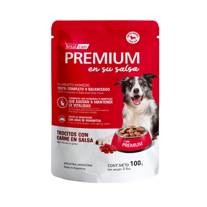 Premium Carne Perro Adulto 100gr
