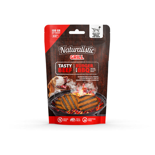 Naturalistic Tasty Beef Burger With BBQ, 120g (3 Unidades).