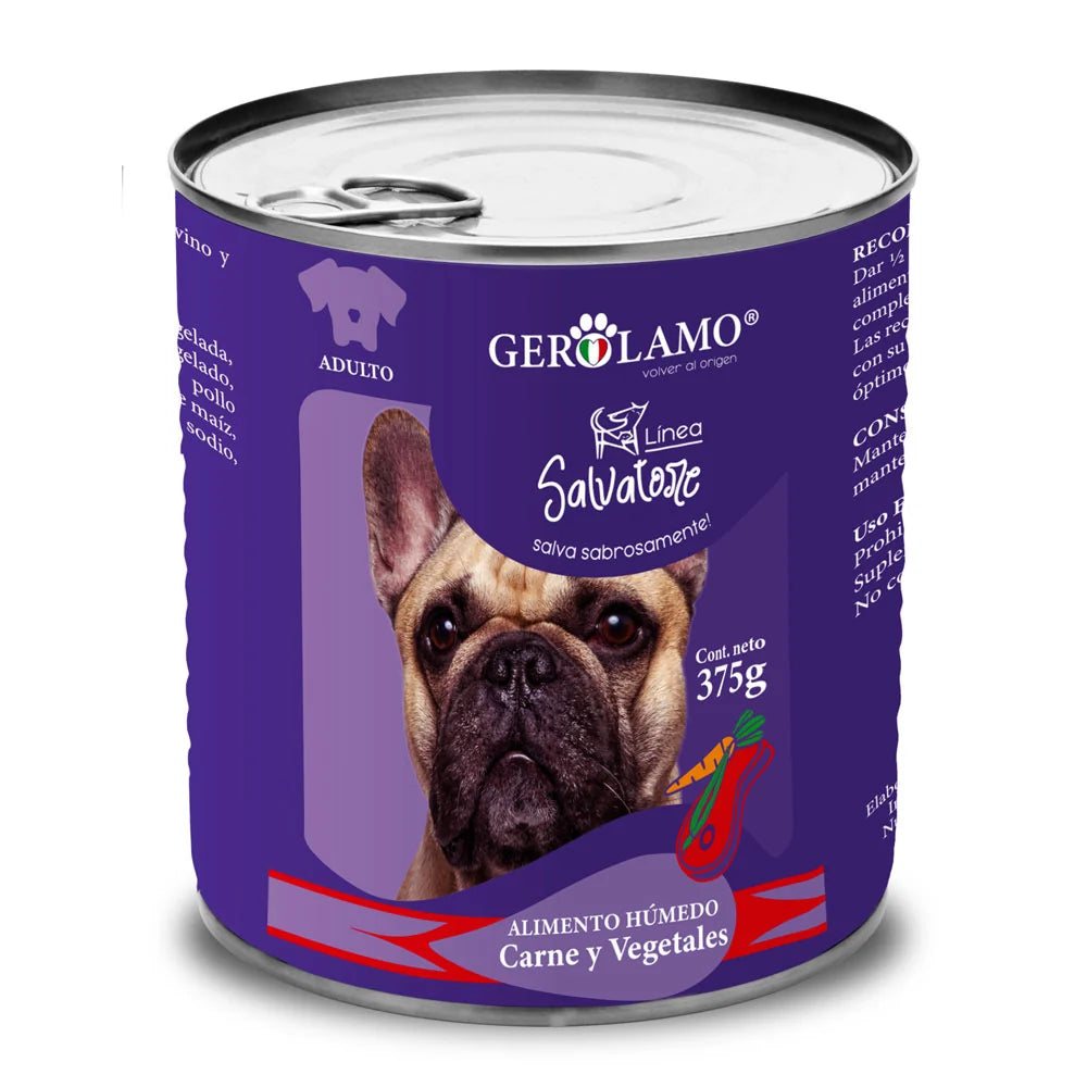 Gerolamo Salvatore lata perro carne vegetales 375g