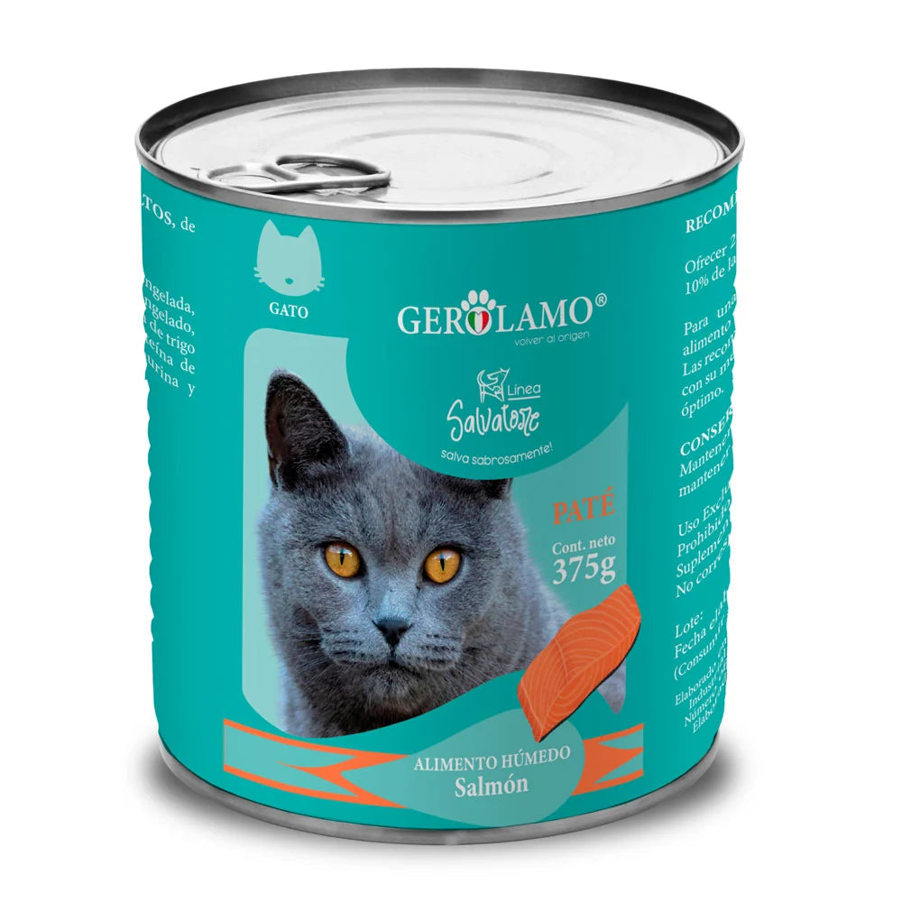 Gerolamo Salvatore Salmón lata gato adulto 375g