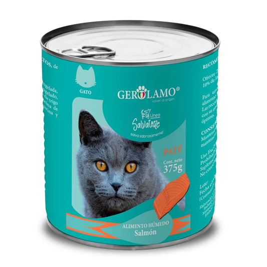 Gerolamo Salvatore Salmón lata gato adulto 375g