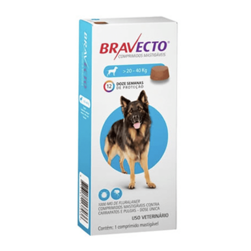 Bravecto 20 a 40kg (1 Comprimido * 12 semanas)