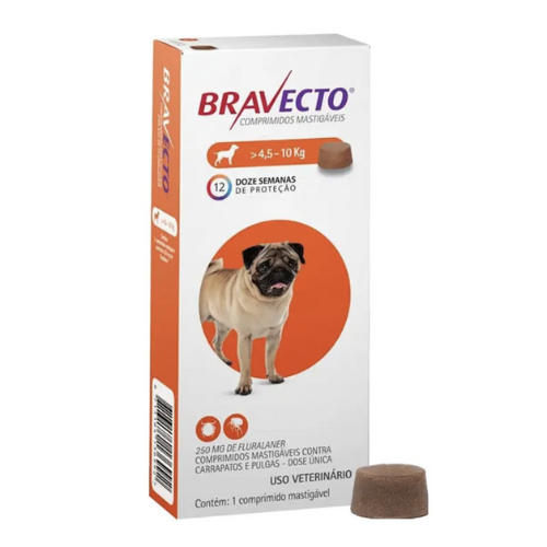 Bravecto 4.5kg a 10kg (1 Comprimido * 12 semanas)
