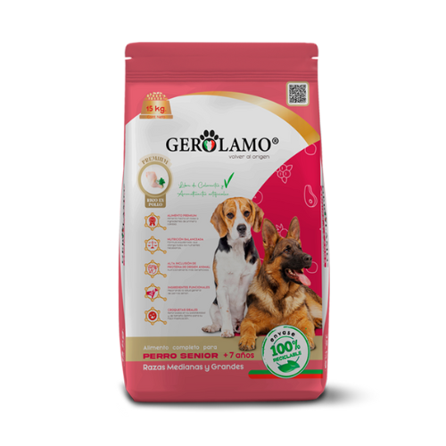 Gerolamo - Perro Senior razas mediana y grande 15KG