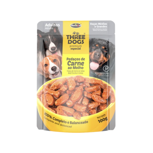 Three Dogs Sachet Perros Adultos razas medianas y grandes 100g