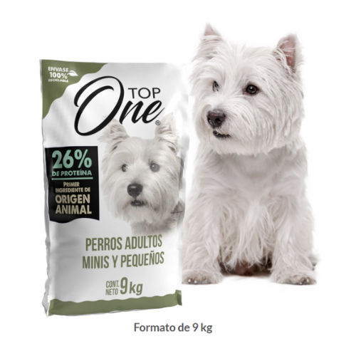 Top One Perros Adultos Razas Minis y Pequeñas 9KG