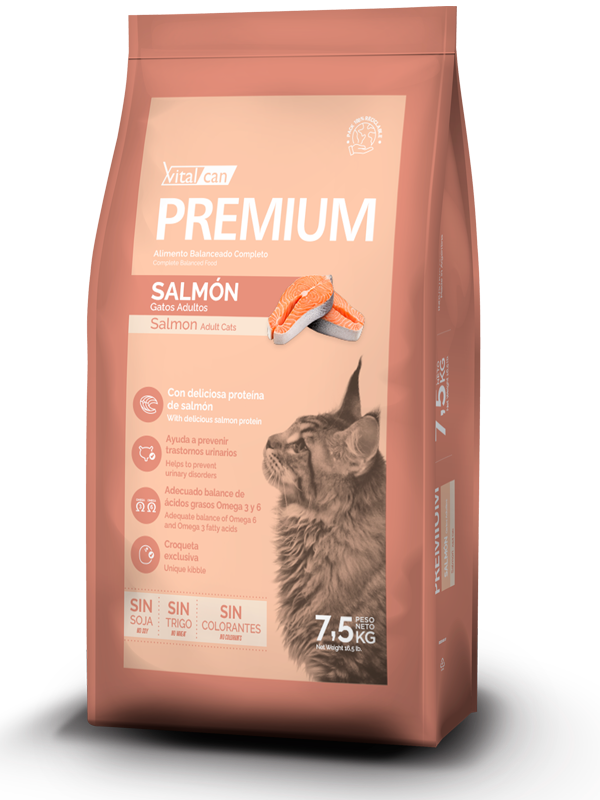 Vitalcan Premium Gato adulto - Salmón 7.5KG