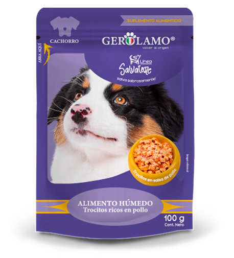 Gerolamo Salvatore Pouch Perro Cachorro Pollo 100gr.