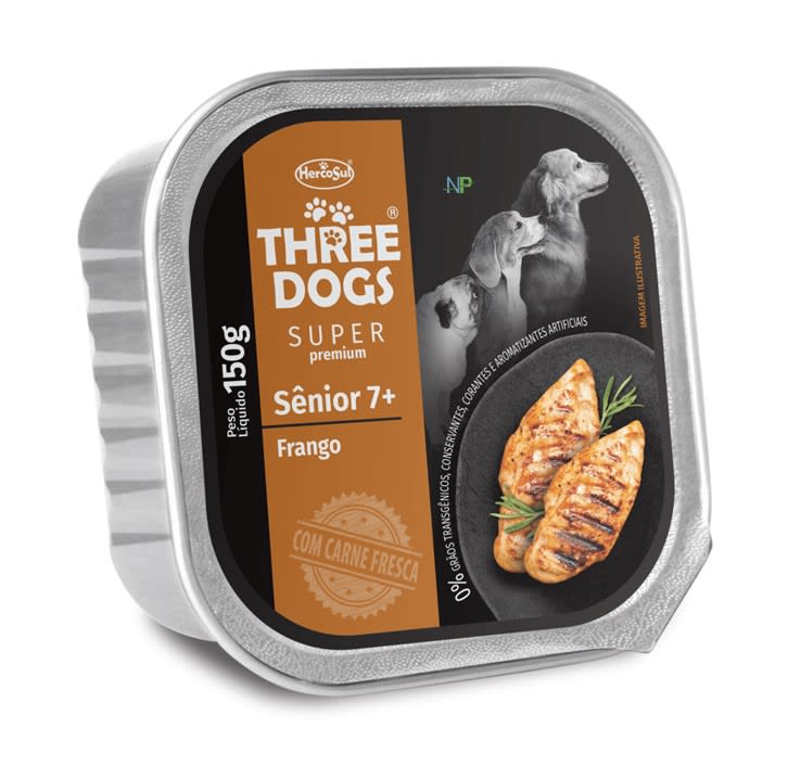 Three Dogs Pate de Pollo Perros Senior 7+ 150gr