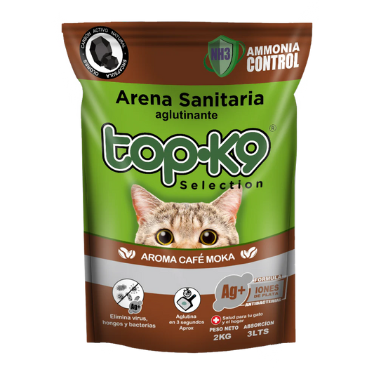 Arena Aglutinante Top K9 aroma Café Moka 20KG PROMOCIÓN