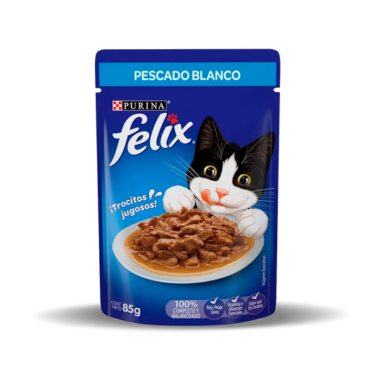 Felix Pescado blanco gato adulto 85g