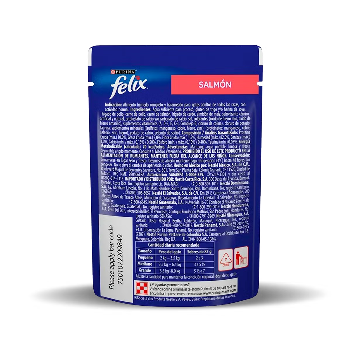 Felix Salmón gato adulto 85g