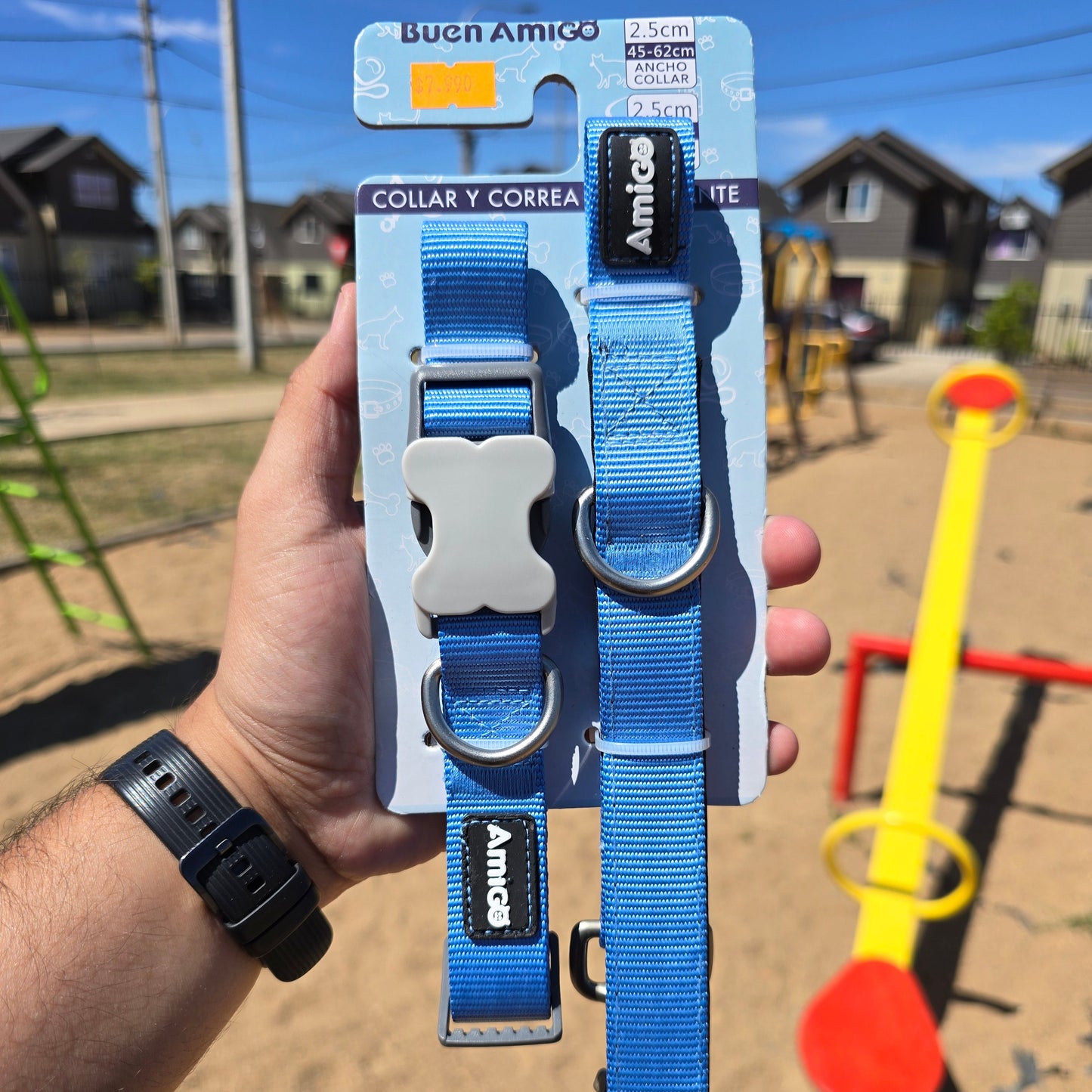 Collar + Correa Buen Amigo - 2.5cm x 120cm