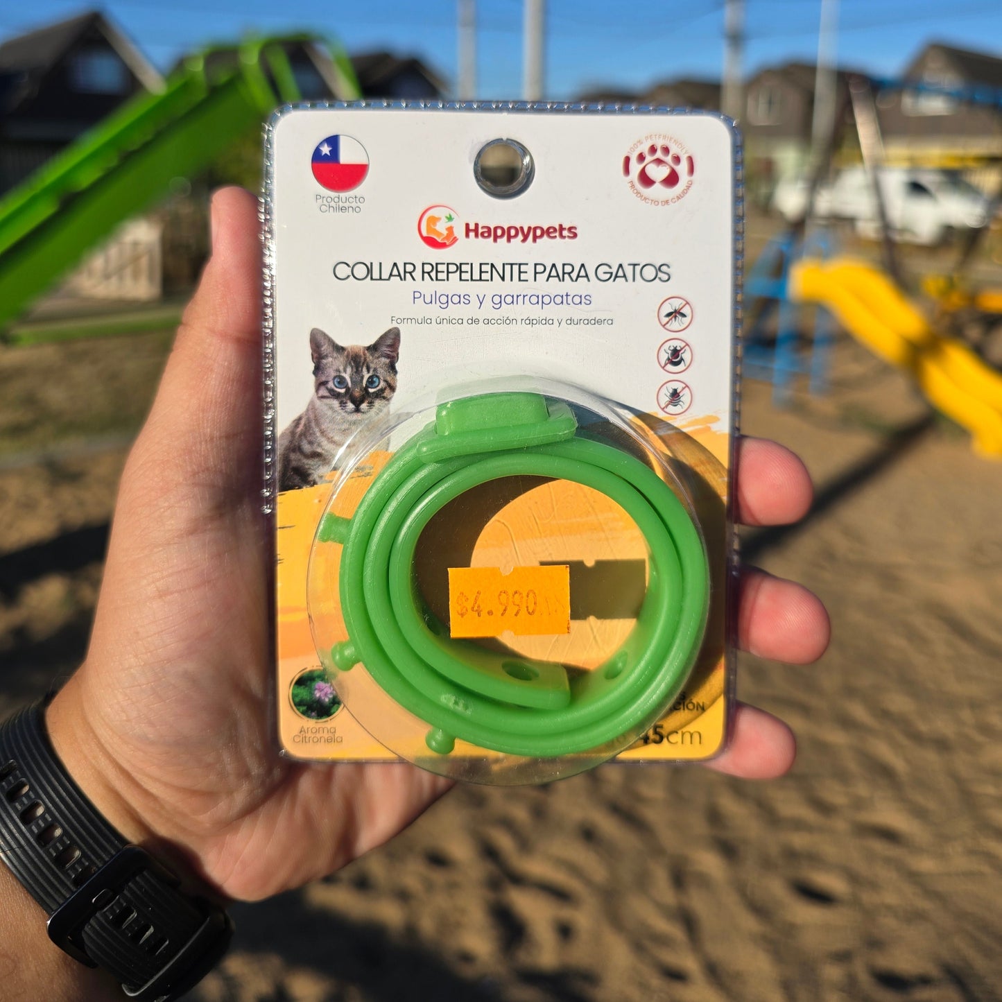 Collar Antipulgas para gatos 45cm 100 Días.- Happypets