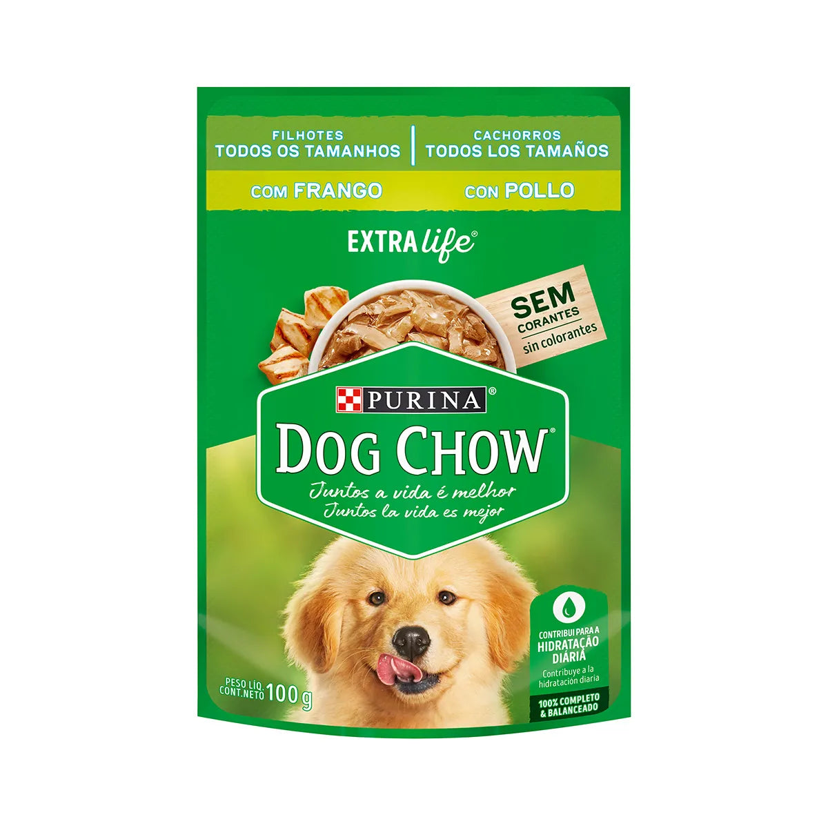 Pouch Dog Chow Cachorros Todos los Tamaños sabor Pollo 100g