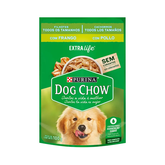 Pouch Dog Chow Cachorros Todos los Tamaños sabor Pollo 100g