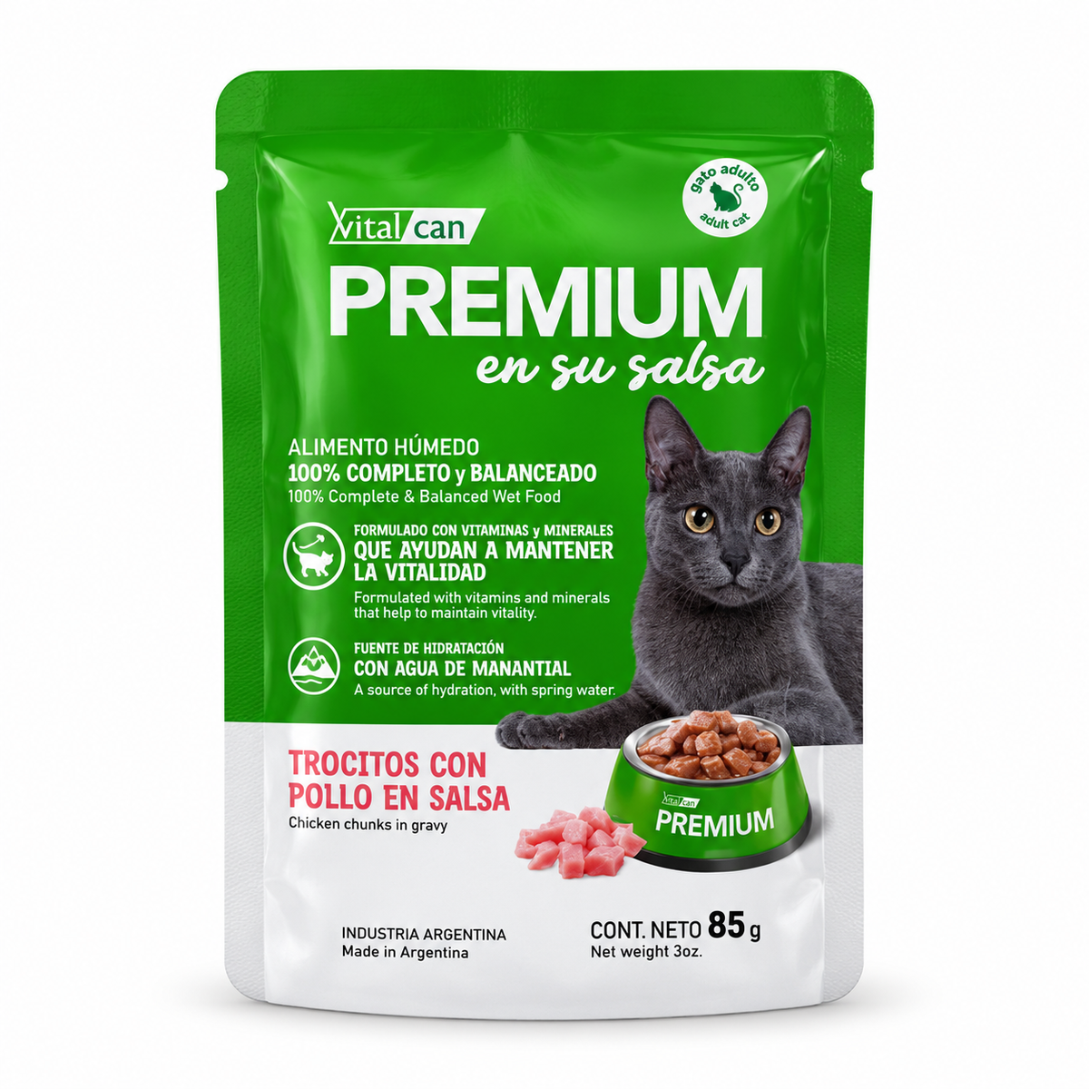Premium Pollo, Gato adulto Sachet 85g
