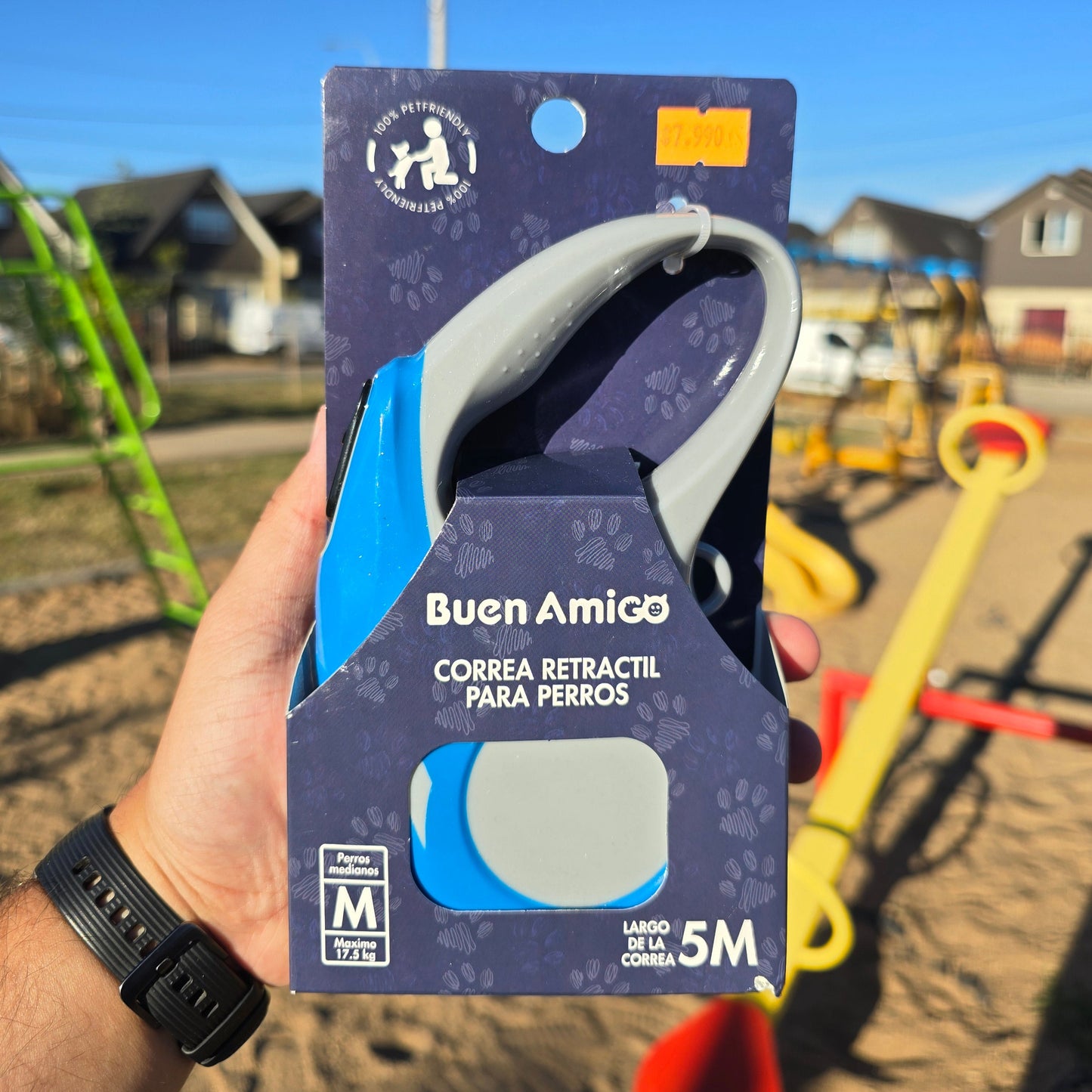 Correa Retractil 5mts - Buen Amigo