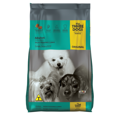 Three Dogs Original Adultos Razas Pequeñas y Minis 10.1 KG