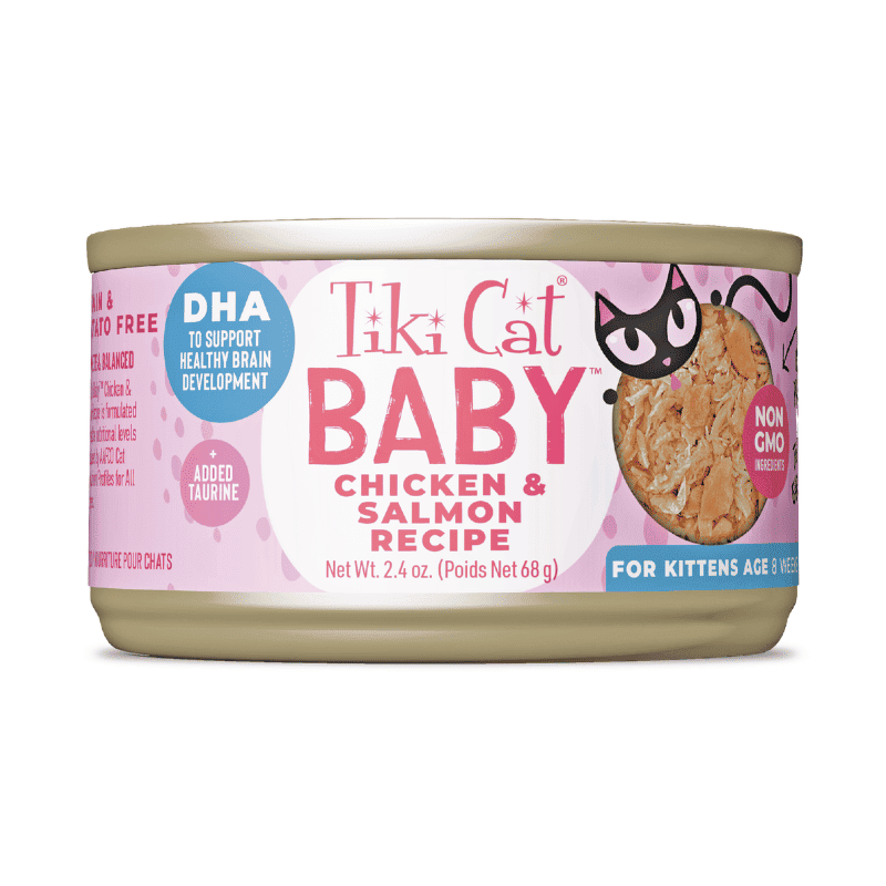 Tiki Cat Lata Baby Pollo y Salmón 70g